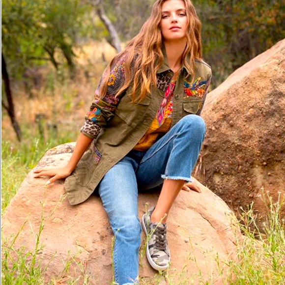 NWT Johnny Was Patch Military Jacket - Picture 4 of 10